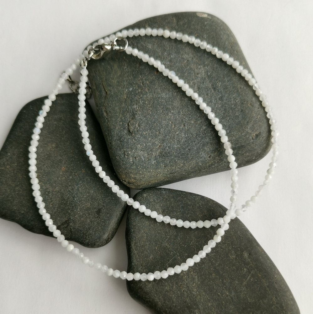 Moonstone Gemstone Beaded Necklace